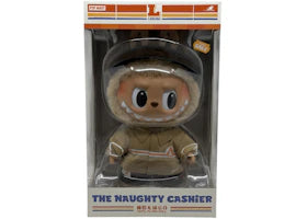 Pop Mart Labubu The Monsters The Naughty Cashier Vinyl Plush Doll 400% - vue 360