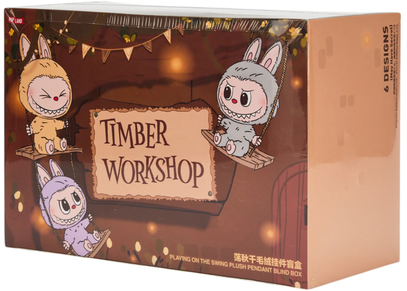 Pop Mart Labubu The Monsters Timber Workshop Playing on the Swing Plush Pendant (Pop Land Exclusive) Sealed Case (6 Blind Box)