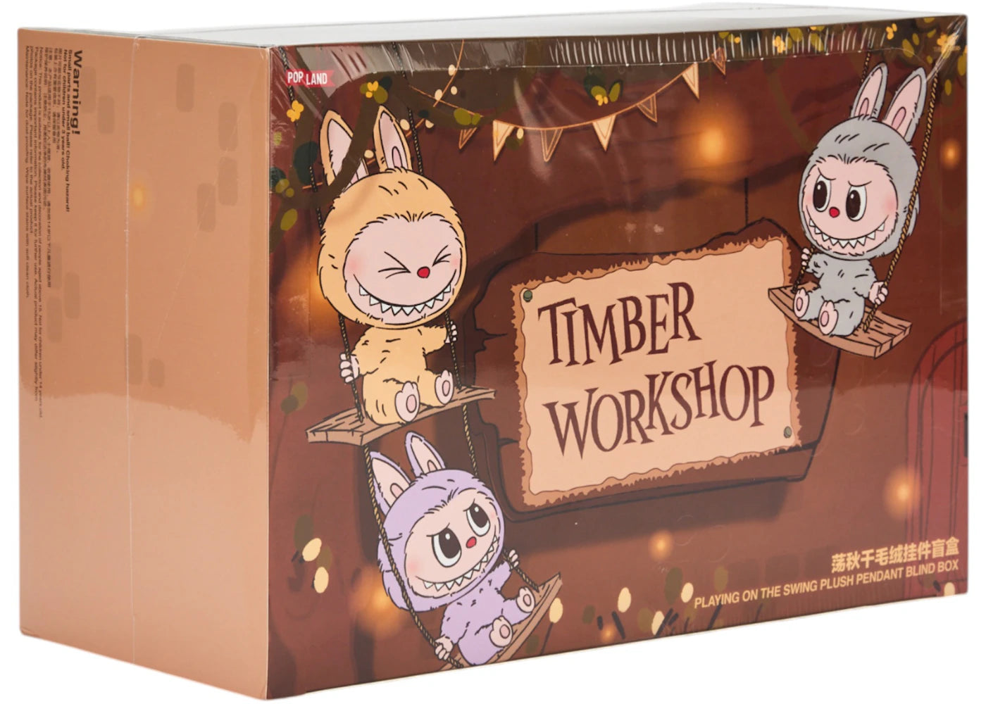 Pop Mart Labubu The Monsters Timber Workshop Playing on the Swing Plush Pendant (Pop Land Exclusive) Sealed Case (6 Blind Box)