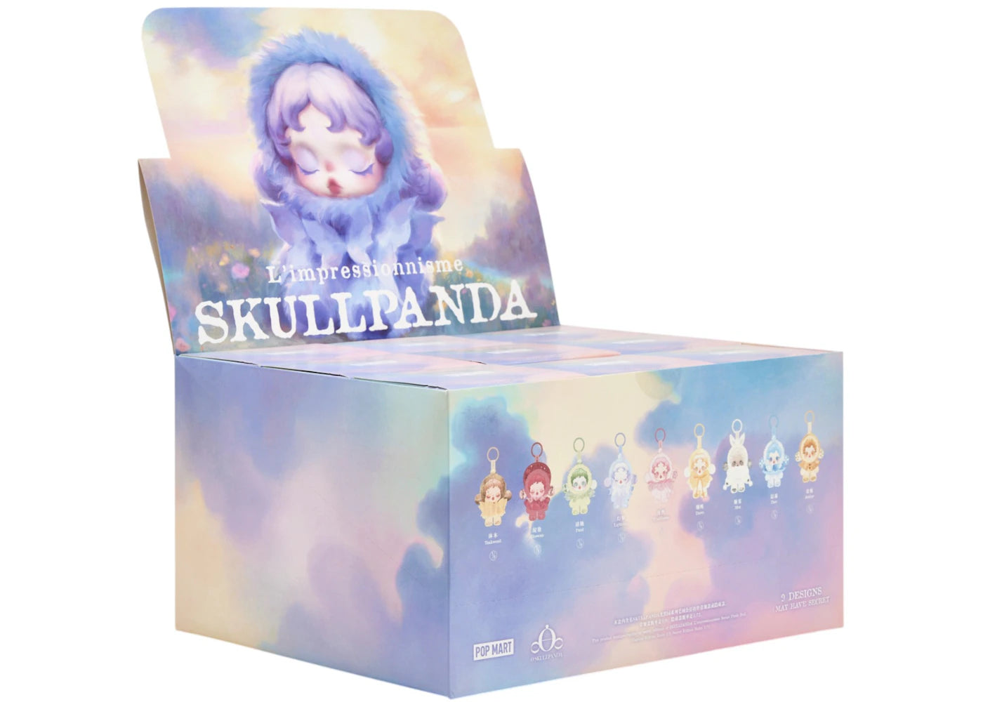 Pop Mart L'impressionnisme θSKULLPANDA Series Plush Doll Sealed Case (9 Blind Box)