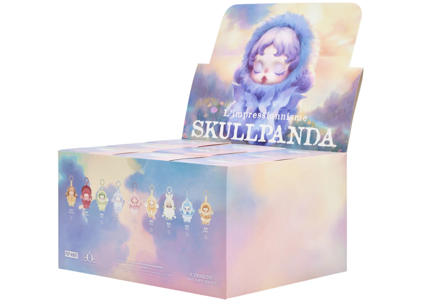 Pop Mart L'impressionnisme θSKULLPANDA Series Plush Doll Sealed Case (9 Blind Box)