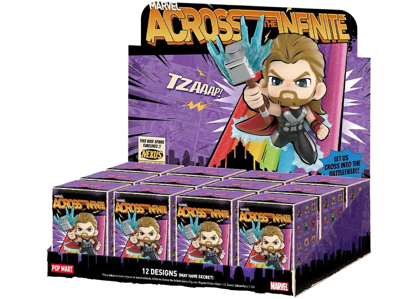 Pop Mart Marvel Across the Infinite Series Figures Sealed Case (12 Blind Box) - vue 360