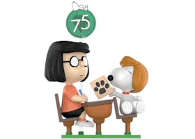Pop Mart Pop Mart Peanuts 75th Anniversary Snoopy Comic Life Series Straight-A Student Figure - vue 360