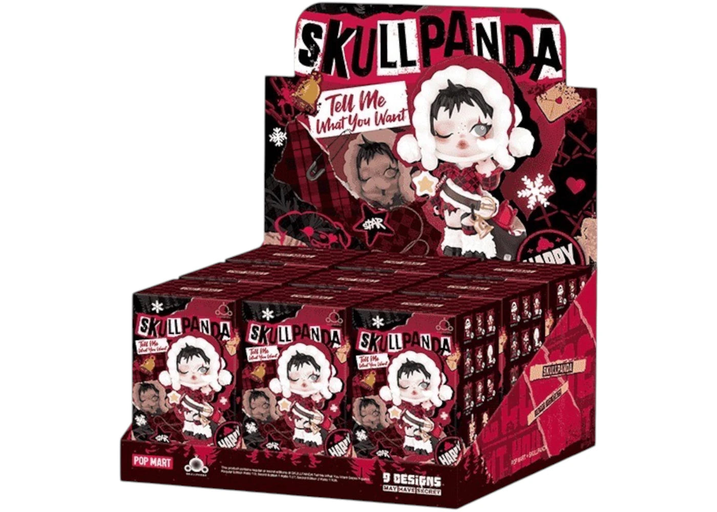 Pop Mart SKULLPANDA Tell Me What You Want Series Figures Sealed Case (9 Blind Box) sneakers - authentic Pop Mart shoes