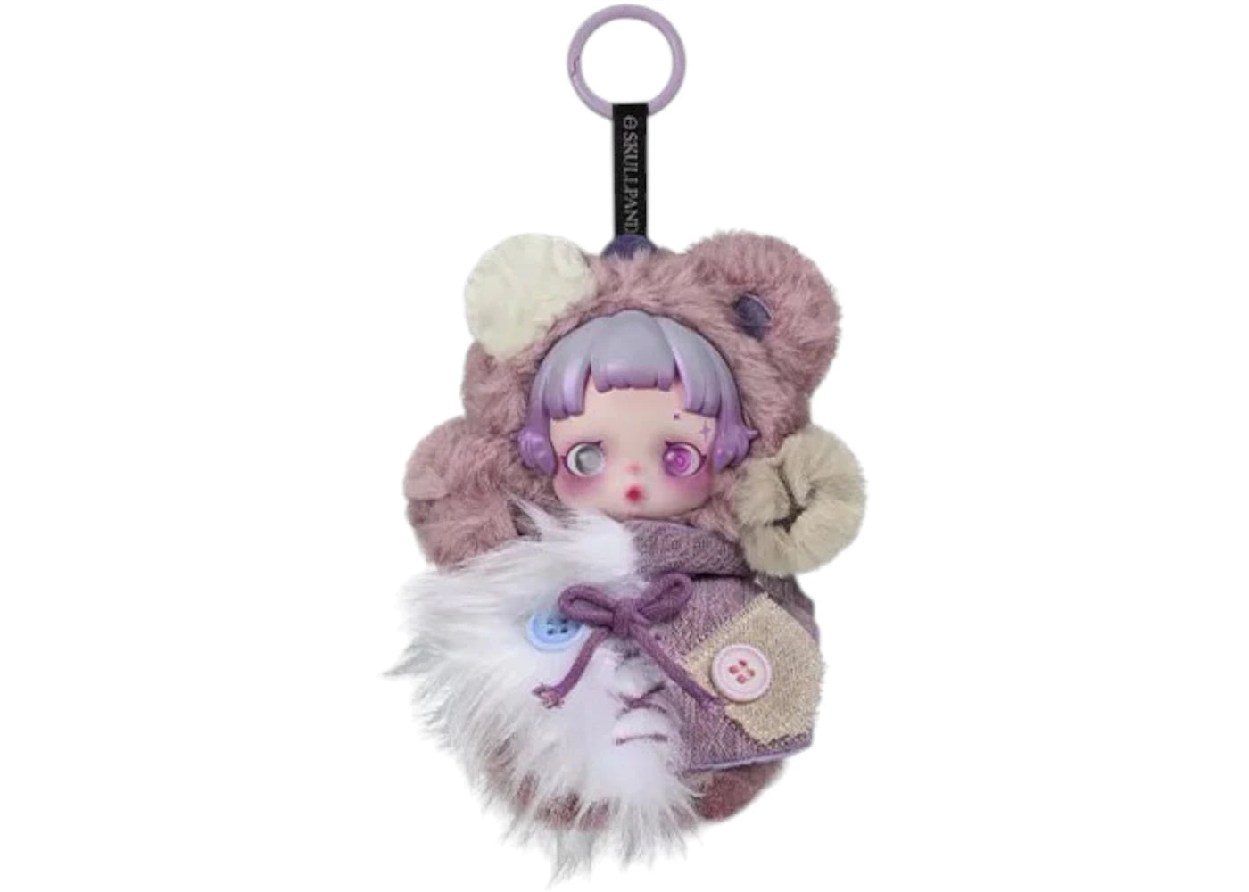 Pop Mart SKULLPANDA You Found Me! Series Ratty Bear Plush Doll Pendant sneakers - authentic Pop Mart shoes