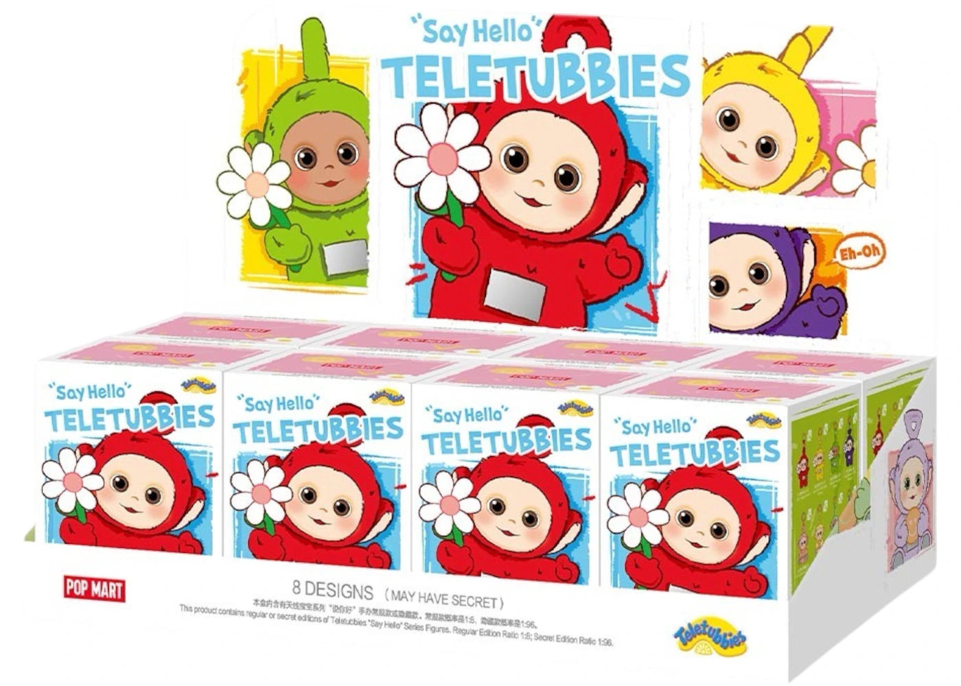 Pop Mart Teletubbies "Say Hello" Series Figures Sealed Case (8 Blind Boxes) sneakers - authentic Pop Mart shoes