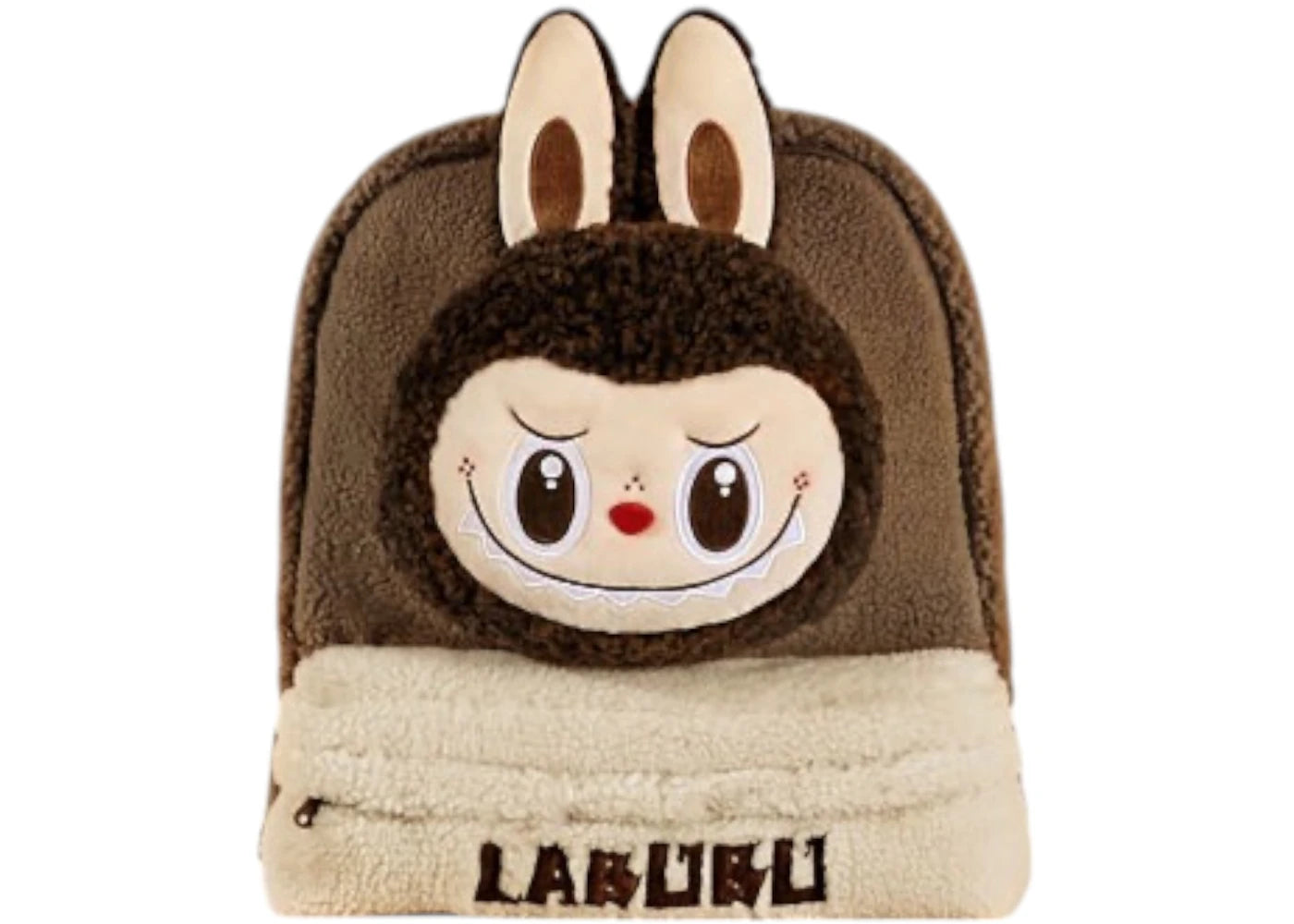 Pop Mart The Monsters Labubu Classic Bag Series Fleece Backpack Brown