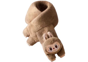 Pop Mart The Monsters Labubu Warm Fluffy Holiday Series Plush Scarf - vue 360