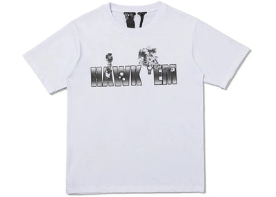 Pop Smoke x Vlone Hawk Em' T-Shirt White