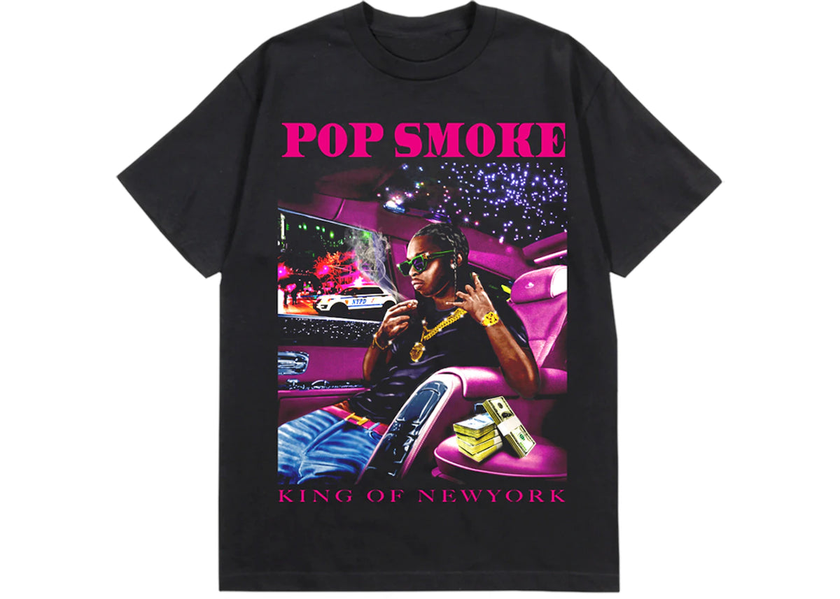 Pop Smoke x Vlone King Of NY T-shirt Black - vue secondaire A