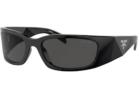 Prada A14S 1AB5S0 Plastic Butterfly Grey Lens Sunglasses Black - vue 360