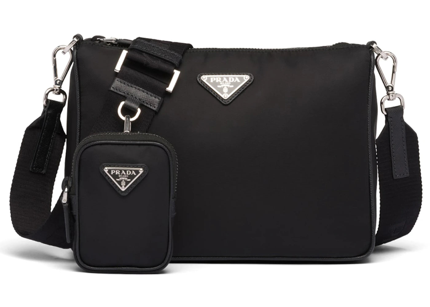 Prada Crossbody Bag Nylon Black - vue secondaire A