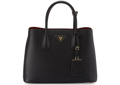 Prada Double Tote Medium Black/Red sneakers - authentic Prada shoes