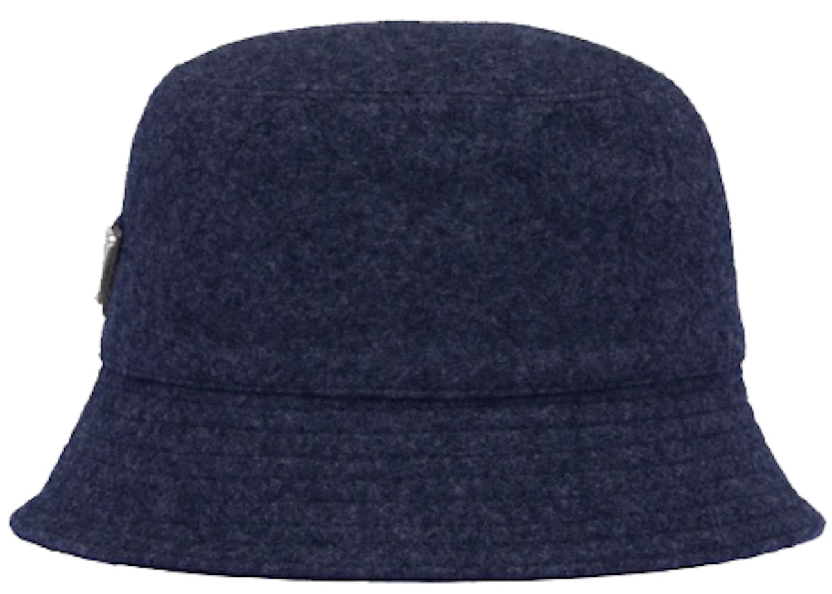 Prada Loden Bucket Hat Navy - vue secondaire B