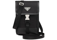 Prada Logo-plaque Crossbody Bag Black