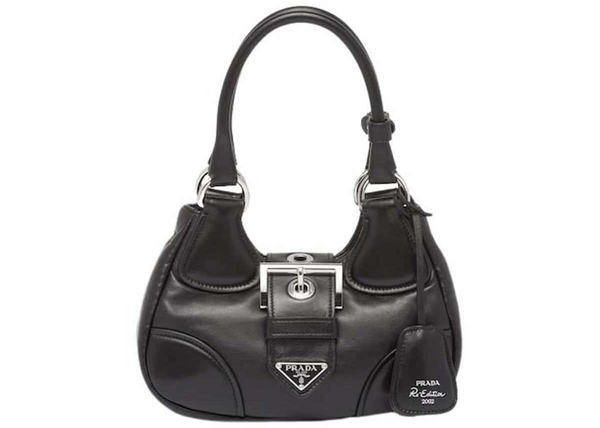 Prada Moon Padded Nappa-Leather Bag Black - vue secondaire A