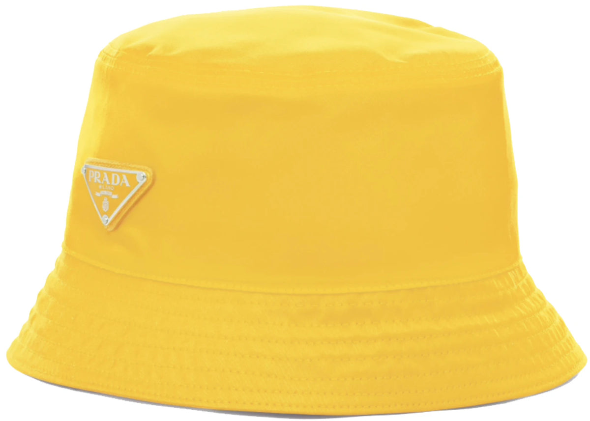 Prada Nylon Bucket Hat Yellow - vue secondaire A