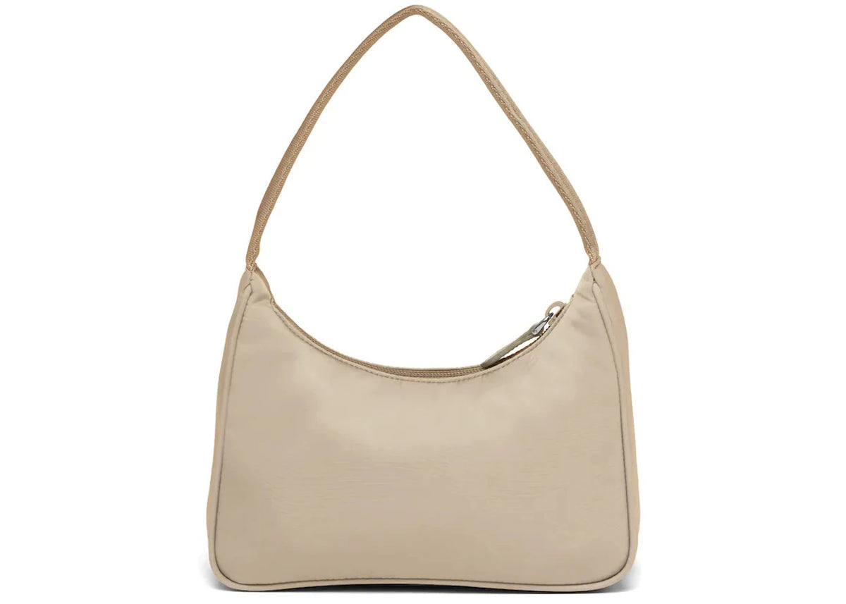 Prada Re-Edition 2000 Re-Nylon Mini Bag Desert Beige - vue secondaire B