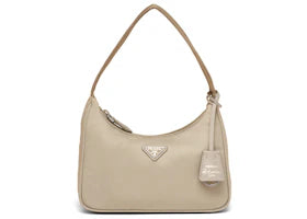 Prada Re-Edition 2000 Re-Nylon Mini Bag Desert Beige - vue 360