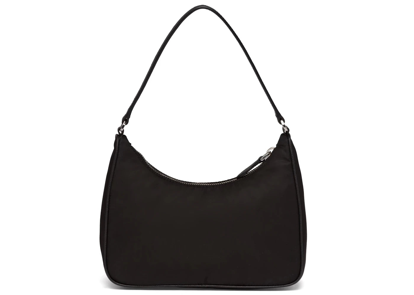 Prada Re-Edition 2005 Mini Bag Nylon Saffiano Leather Strap Black - vue secondaire B