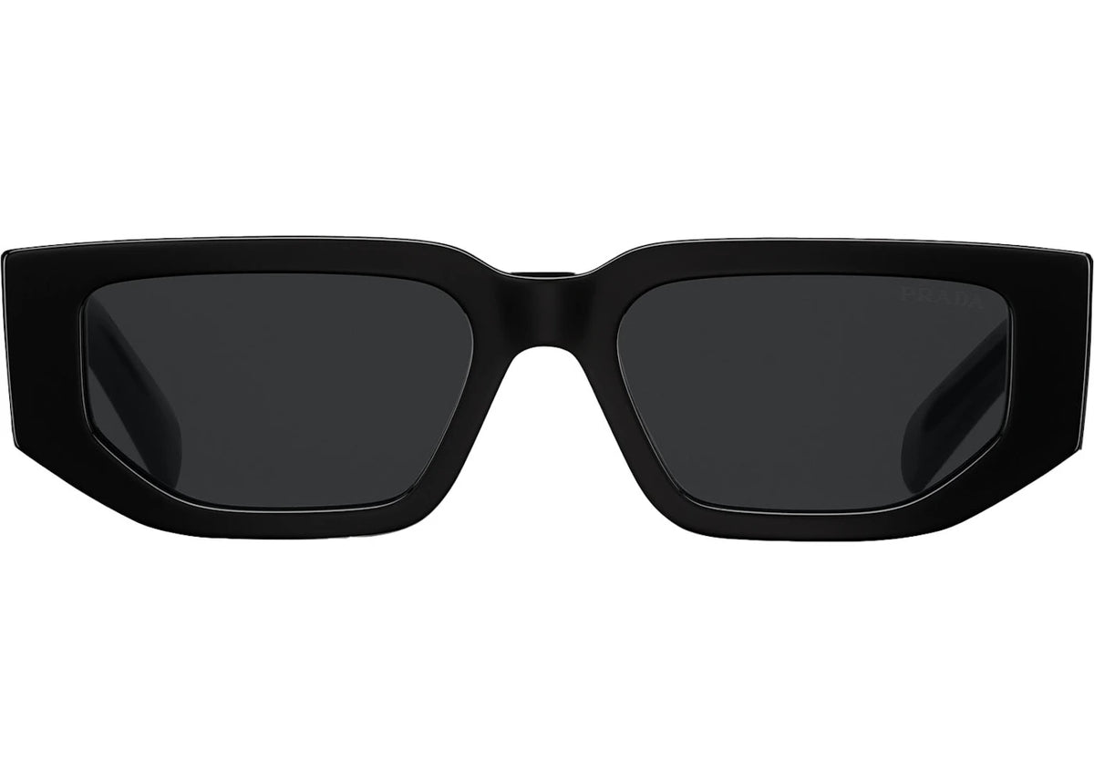 Prada Rechteckige Sonnenbrille Schwarz (SPR 09Z 1AB-5S0) - vue secondaire B
