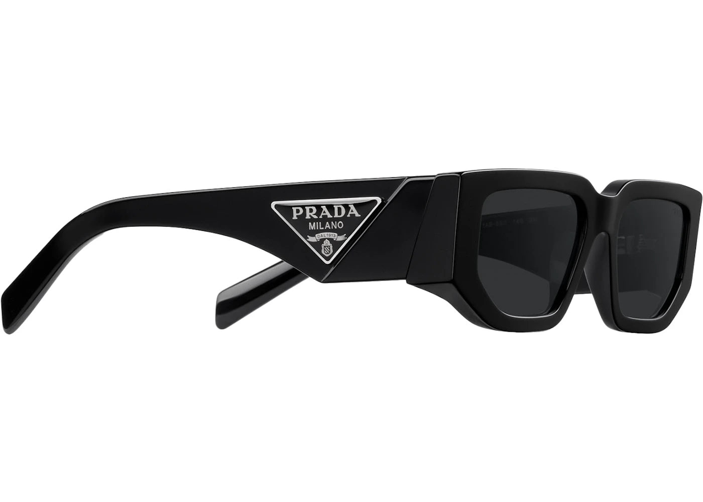 Prada Rectangle Sunglasses Black (SPR 09Z 1AB-5S0) - vue 360