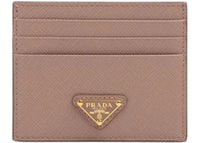 Prada Saffiano Leather Card Holder Powder Pink