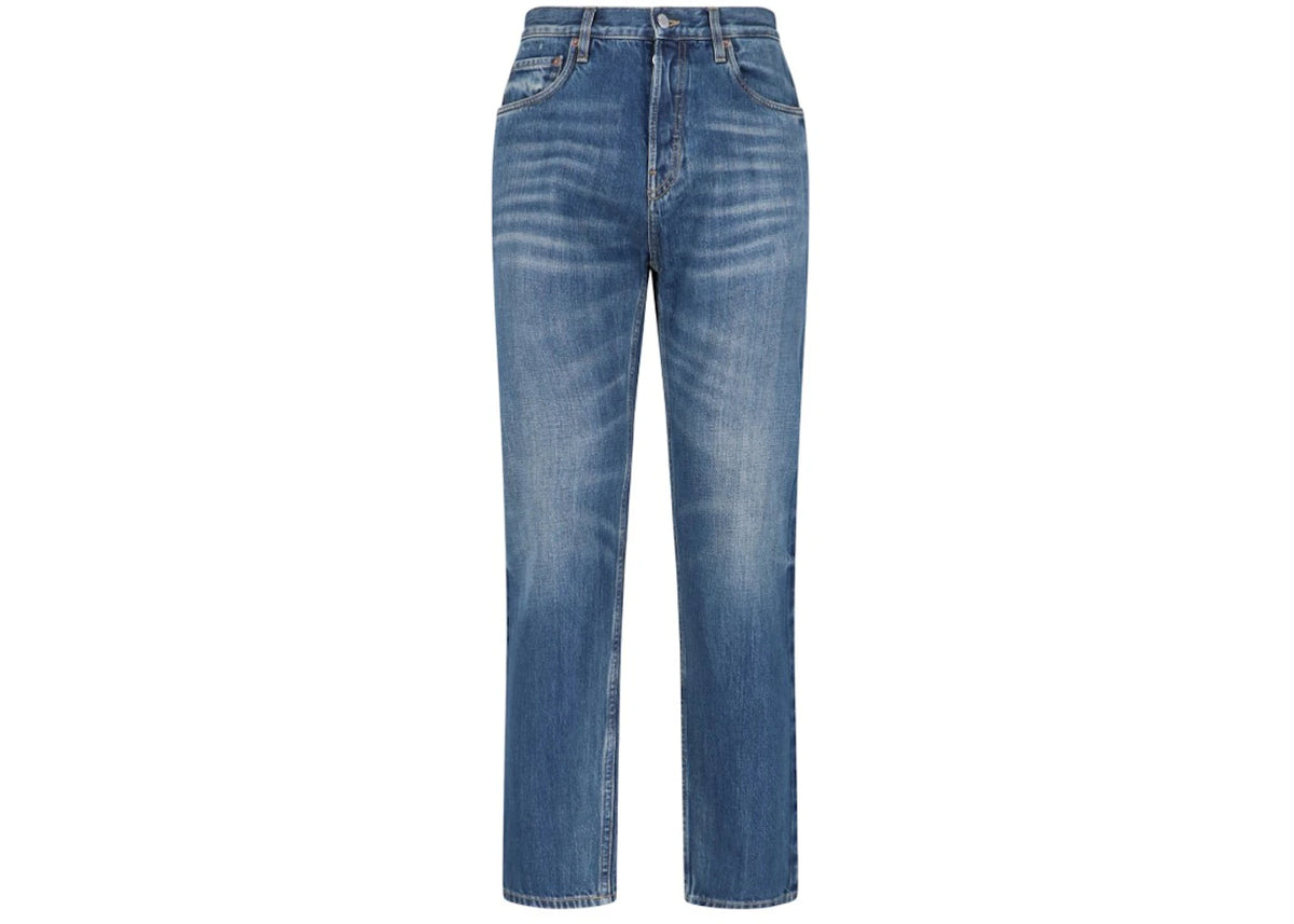 Prada Selvedge Straight-Leg Jeans Blue - vue secondaire A