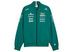 Puma Aston Martin Aramco Formula 1 Team Replica Bomber Jacket Green Lux - vue 360