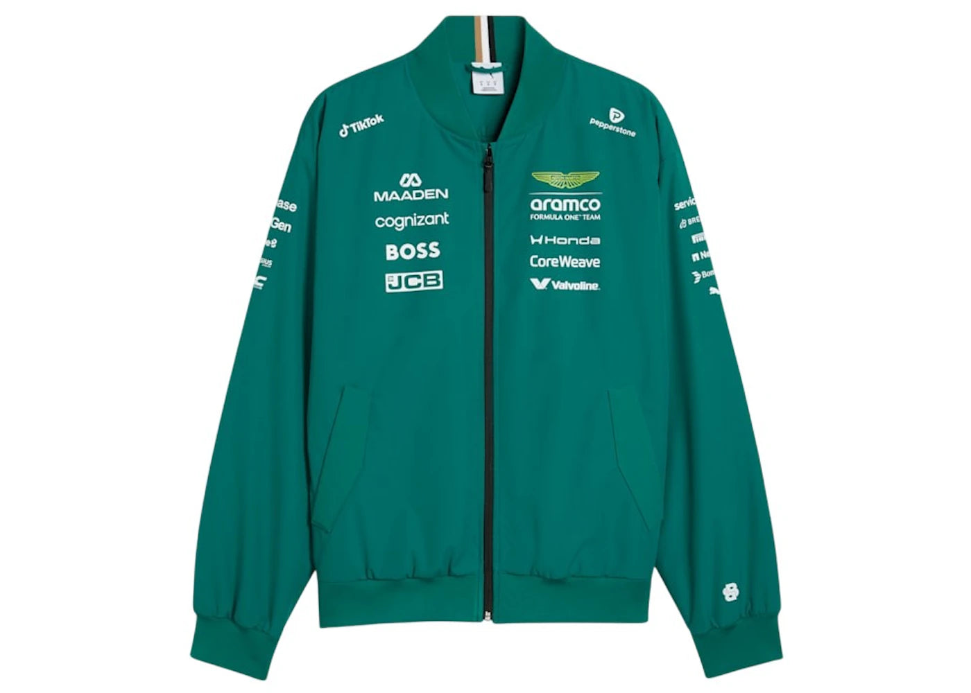Puma Aston Martin Aramco Formula 1 Team Replica Bomber Jacket Green Lux - vue secondaire A