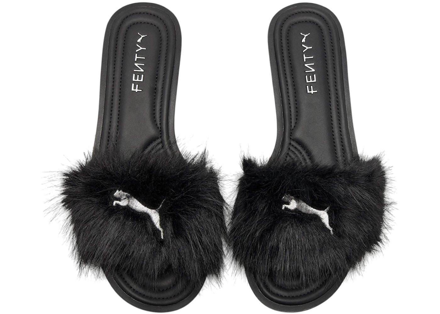 Puma Cat Cleat Sandals Fenty Chic Fur Black (Women's) - vue secondaire A