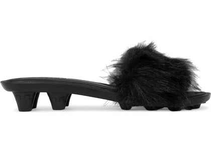 Puma Cat Cleat Sandals Fenty Chic Fur Black (Women's) - authentic Puma sneakers