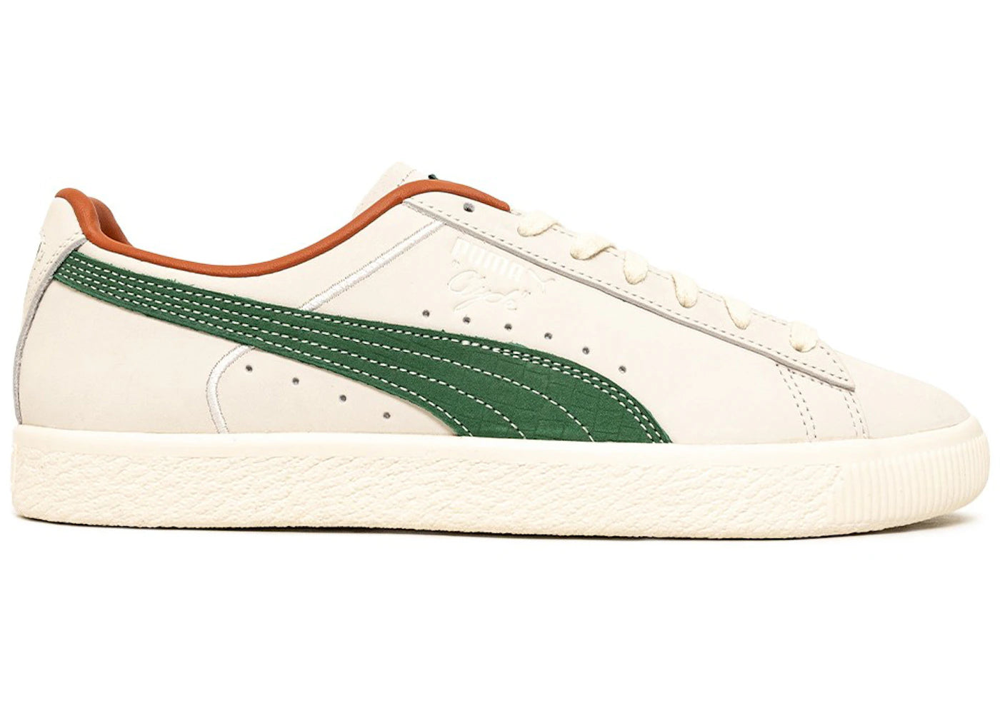 Puma Clyde FG Pristine White Vine Green
