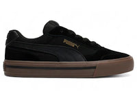 Puma Court Classic Vulcanized CV Black Gold Brown