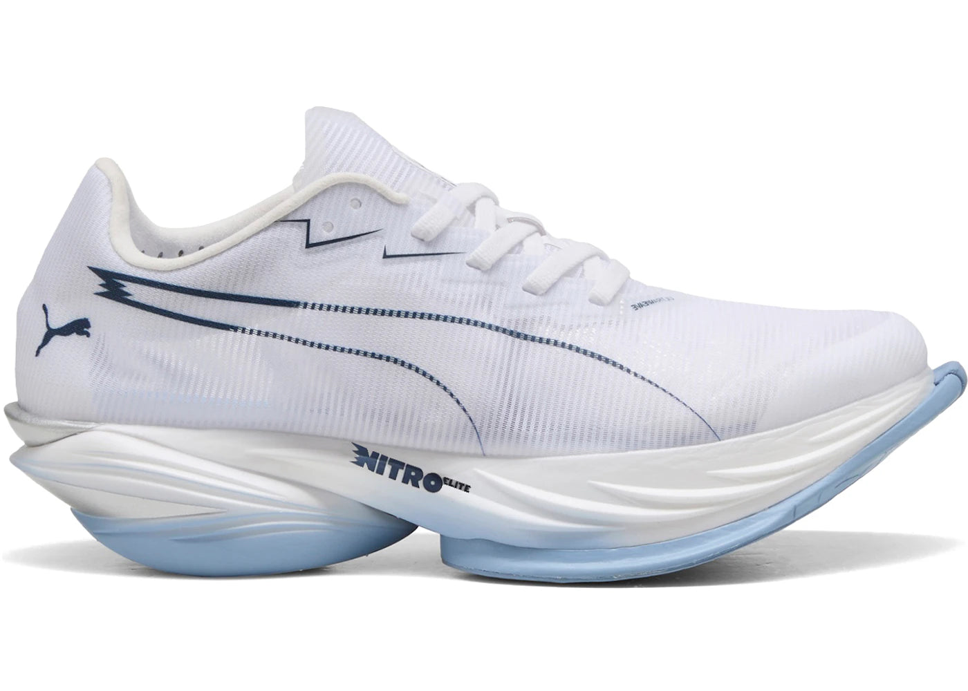 Puma Fast-R Nitro Elite 3 White Chambray Blue (Women's) - vue secondaire A