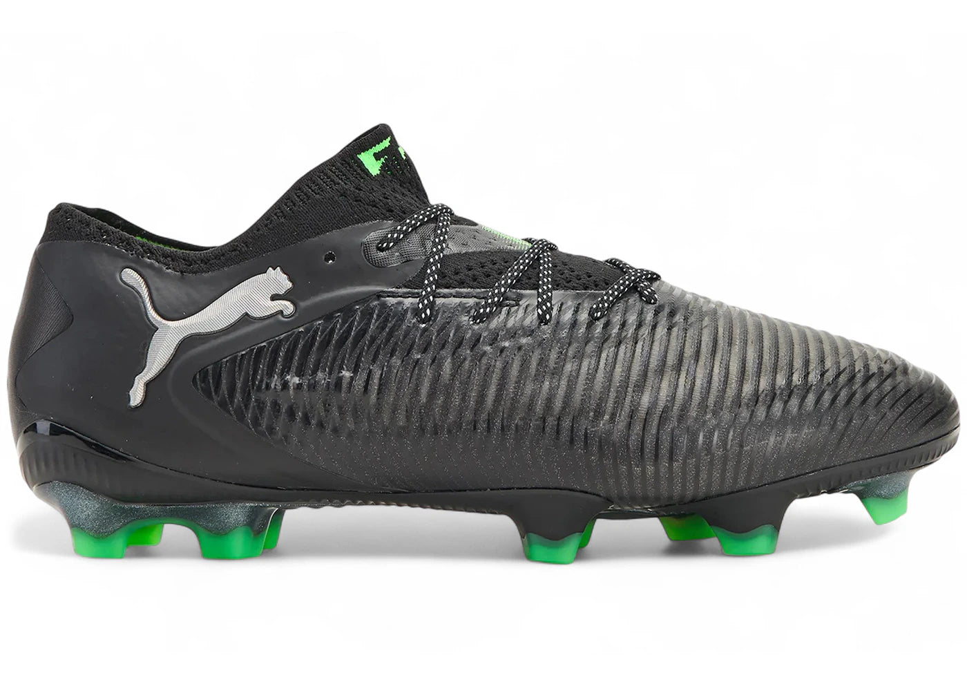 Puma Future 8 Ultimate Low FG Black Cool Light Gray Fluo Green - vue secondaire A