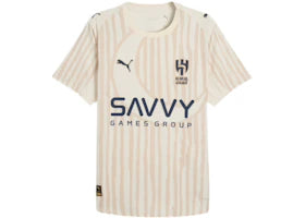 Puma KidSuper Al-Hilal Saudi FC Authentic Jersey Alpine Snow/Club Navy - vue 360