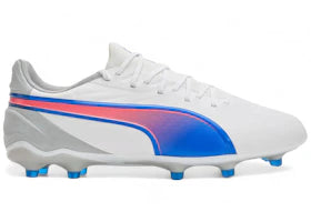 Puma King Match FG/AG White Bluemazing Flat Light Grey Sunset Glow