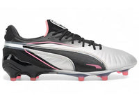 Puma King Ultimate FG/AG Silver Black Sun Struck White