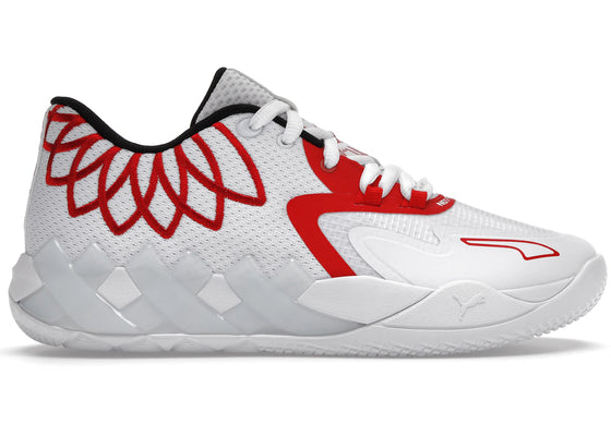 Puma LaMelo Ball MB.01 Lo Team Colors White High Risk Red sneakers - authentic Puma shoes