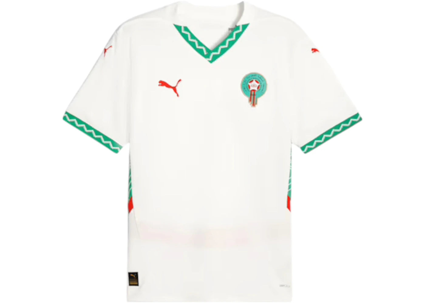 Puma Morocco 2025 Away Replica Jersey Jersey White/Fast Green/Red - vue secondaire A