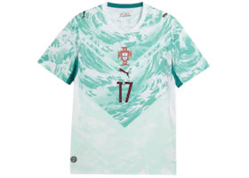 Puma Portugal Away Player Jersey PUMA White/Green Lagoon - vue 360