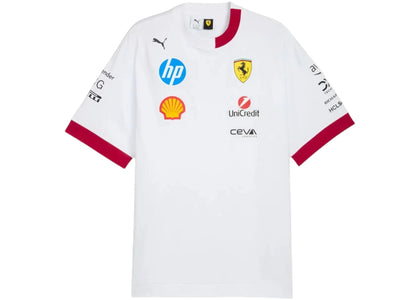 Puma Scuderia Ferrari 2025 Drivers T-shirt White - apparel view 2