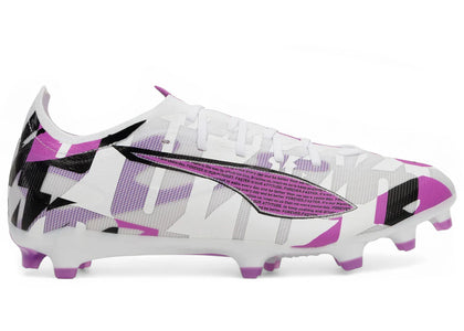 Puma Ultra 5 Match Forever FG/AG White Pure Magenta Feather Gray Black - sneakers view 2