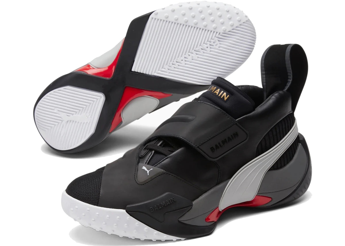 Puma x Balmain Court Black High Risk Red - vue secondaire A