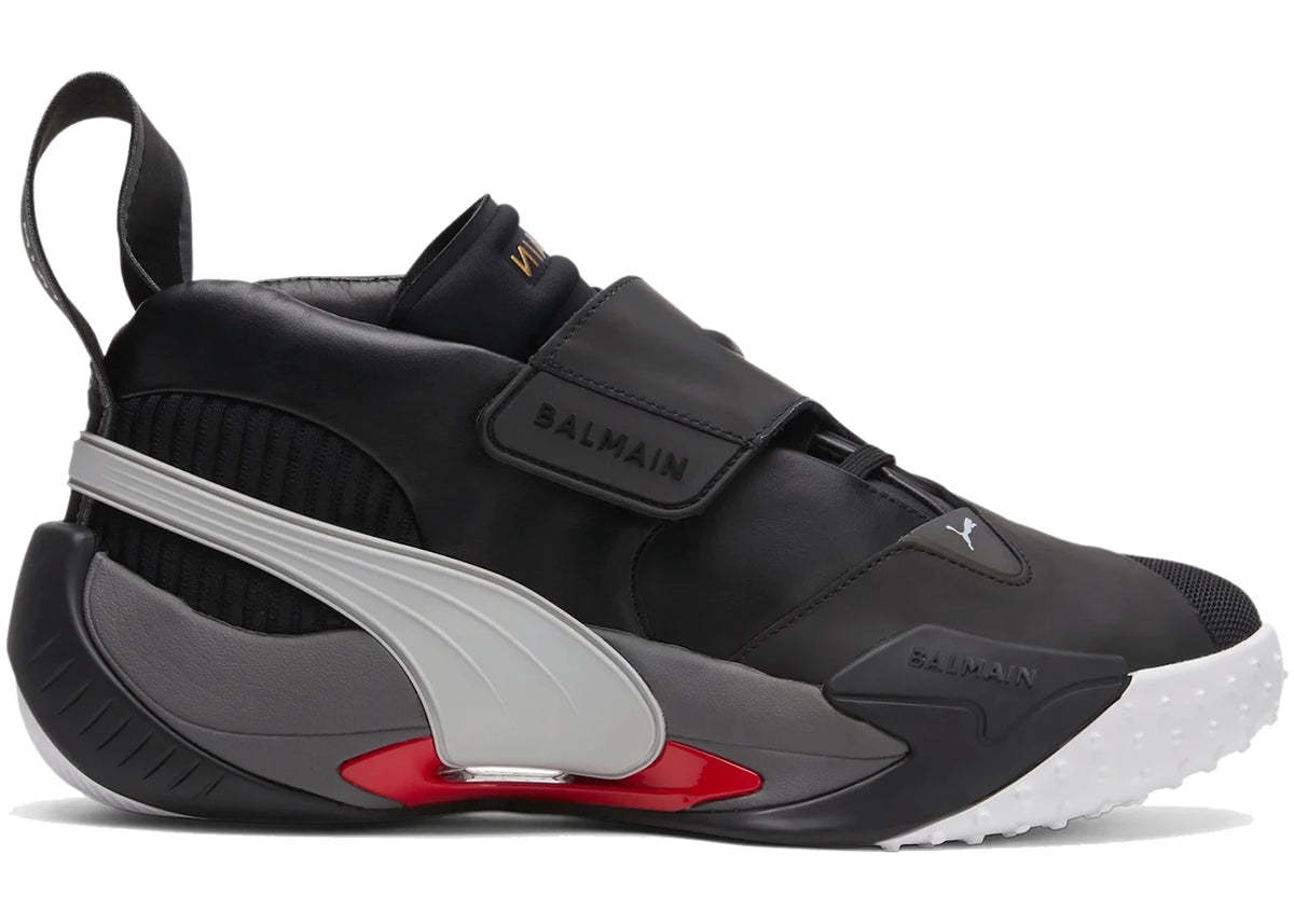 Puma x Balmain Court Black High Risk Red - vue 360