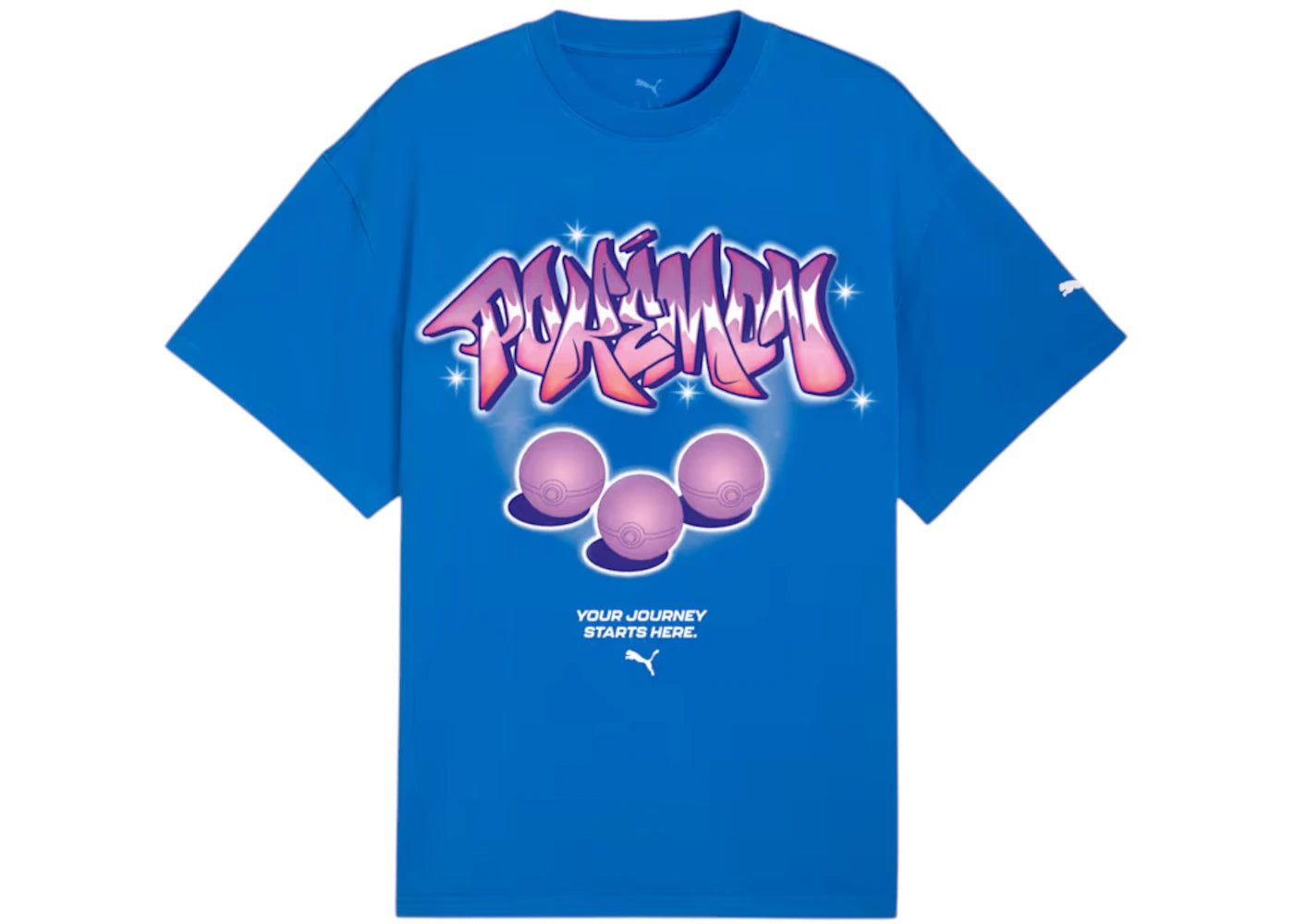 Puma x Pokemon Oversized Tee Puma Team Royal - vue secondaire A