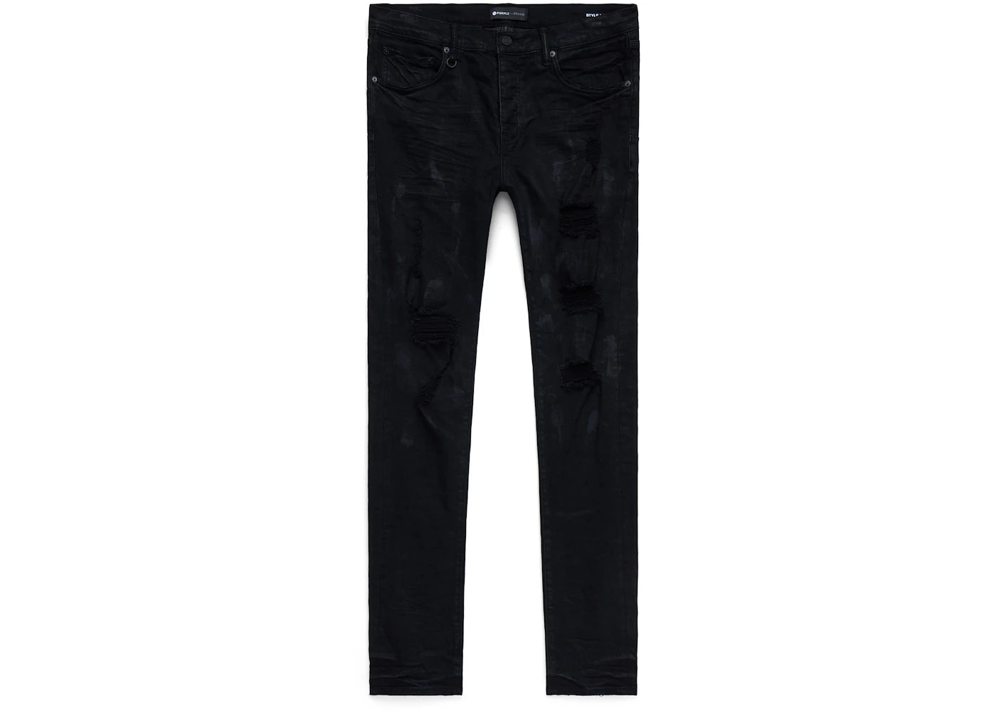 Purple Brand Black Oil Spill Jean Black - vue 360