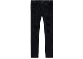 Purple Brand Black Oil Spill Jean Black - authentic Purple Brand product