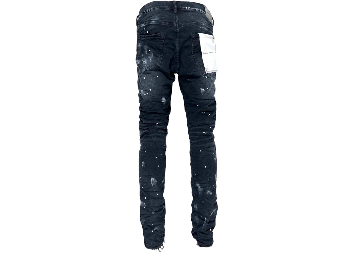 Purple Brand Black Resin Knee Slit Jean Black - vue secondaire B